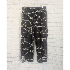 Jaded London Skate Fit Barbed Wire Carpenter Pants Wide Leg Size 34 THRASHED